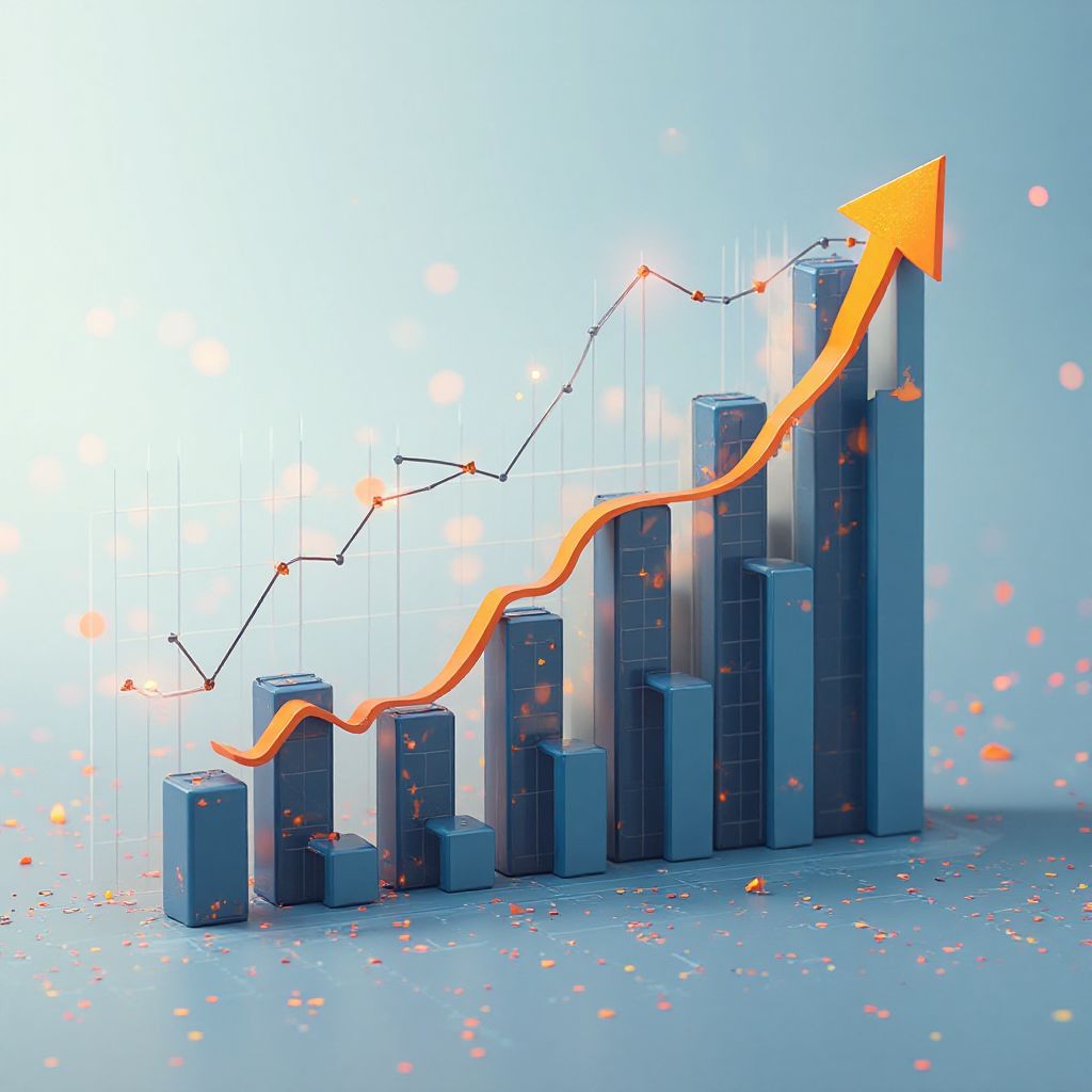 Graph showing business growth