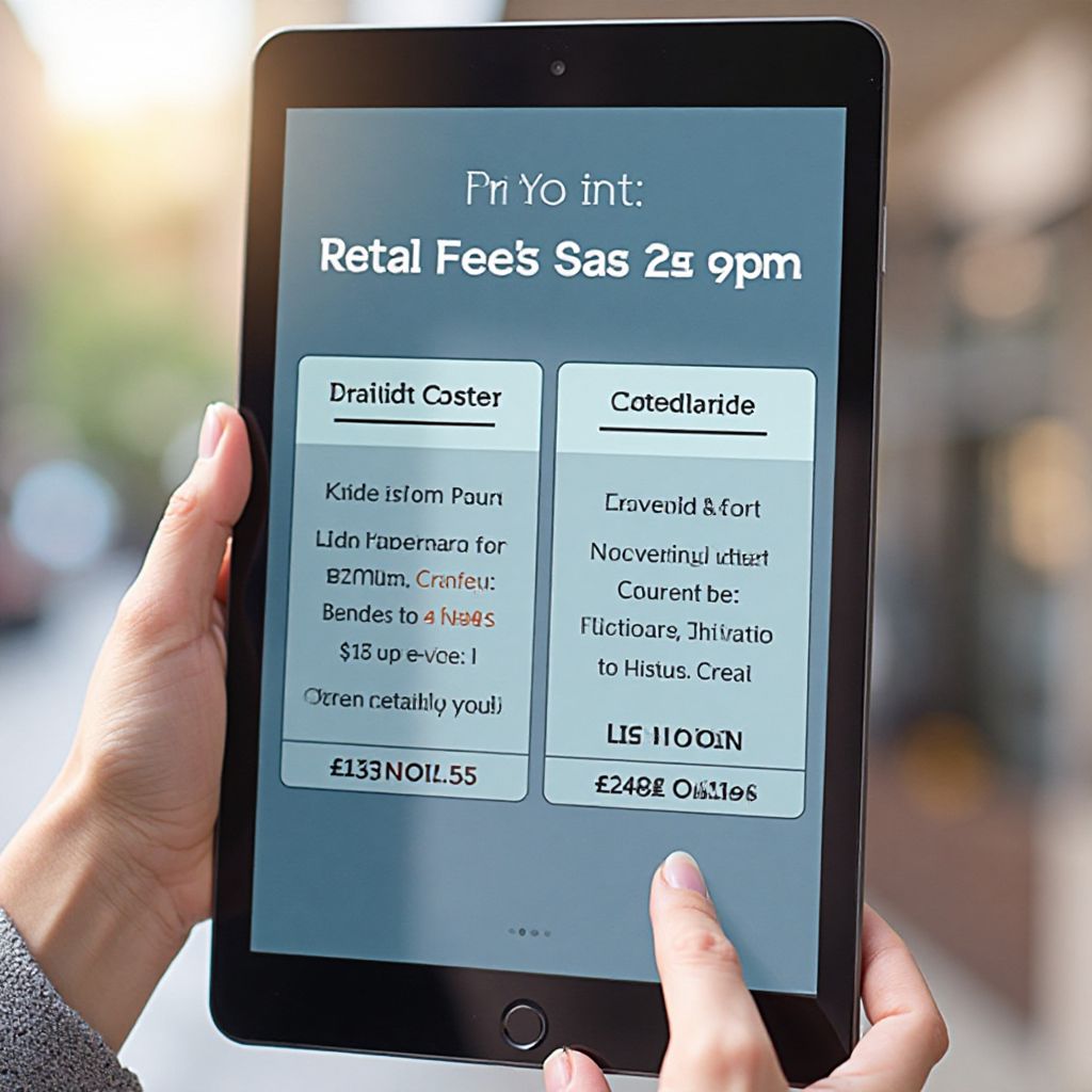 Transparent pricing information